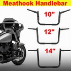 10  12  14  Black Meathook Ape Hanger Handlebar For Harley Electra Street Glide