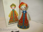 Vinrage Matryoshka Russian Dancing Girl Alexi Clockwork Key Wind Doll   Box