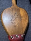 Vintage Hand-carved Wood   Leather Fireplace Bellows     19    Long     Functional