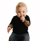 Newborn Baby Infant Boy Tattoo Sleeve Romper Jumpsuit Bodysuit Clothes Outfits