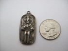 Antique Vintage Sterling Our Lady Of Mt Carmel  jesus Christ Holy Medal By Creed