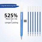12 Pcs Blue Glitter Gel Pens Set Fine Point Black Paper 1 0mm