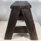 Relaimed Wood Two Step Stool riser side Table chippy Distressed A Framed Stand