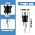 30 Pcs Stainless Steel Wine Stoppers  Reusable Decorative Bottle Stoppers Wine