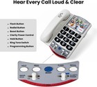Clarity P300 Landline Phone With Sound Amplification  Hearing Impaired White 