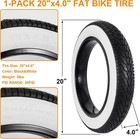20x4 0 Fat Bike Tire  20 Inch Mountain Bike Tires   Tubes Set  Black