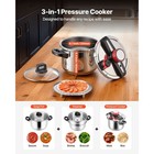 Uimoso 6 3qt Stainless Steel Pressure Cooker With Steaming Rack