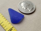 Genuine Pure Beach Sea Glass Surf Tumbled Cobalt Blue Pendant Near Flawless V02