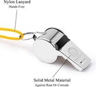 2 Pack Stainless Steel Sports Coach Whistles With Lanyard  Whistle Lany