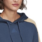 Adidas Color-block Women s Linear Hoodie  crew Navy hazy Beige pink  Size Small
