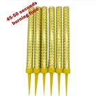 Birthday Candles For Cake Topper  Parties  Weddings  Gold Flames  6 Pcs