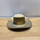 Vintage Solid Brass Cowboy Hat Paperweight 4x3 5x1 5