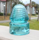 Nice Aqua Cd 133 4 Patent 1871 Bullet Style Glass Insulator  s 