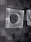 4 Clear Acrylic   Lucite Square Shaped Napkin Rings 3 4  X 2 1 4  Vtg