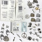 Lot Charms Pendants Nature Retro Antiqued Metal Hammered Jewelry Craft 50 Pc Mix