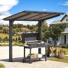 Gazebo Outdoor Pergola For Patio  Freestanding Lean To Hard Top Grill Gazebo