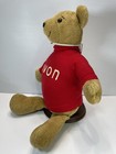 Avon 19    Teddy Bear Plush Toy Stuffed Animal Red Shirt 70s Vintage Rare