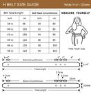 Reversible H Microfiber Leather Belts Replacement Belt Strap No Buckle 32mm Wide