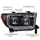 Led Headlights Assembly Front Headlamps  Compatible With Toyota Tundra 2007-2013