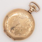 Elgin Grade 377 0-size Gold Filled Full Hunter Antique Pocket Watch  Keeps Time
