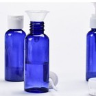 Empty Refillable Travel Size Cosmetic Lotion   Perfume Bottles Set In Blue
