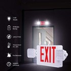 Red Led Exit Sign   Emergency Light Combo With Adjustable Arrows ul Listed 8pack