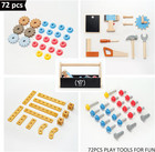 Wooden Kids Tool Bench   Carry Toolbox     71 Pcs Pretend Play Tool Workbench With