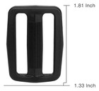 25 - Country Brook Design   1 1 2 Inch Black Economy Plastic Triglide Slides