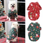 Pet Christmas Velvet Hoodie Warm Pullover Dog Cat Cartoon Festive Clothes Xs-4xl