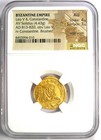 Leo V The Armenian And Constantine Av Solidus Gold Coin 813-820 Ad - Ngc Au