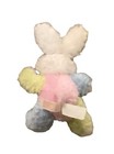 Dan Dee Plush Bunny 7 Inch Multi Color Pastel Easter Euc