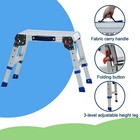 Folding Step Stool  Aluminum Work Platform  Maximum Load Capacity Of 440 Pounds 