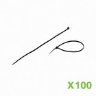 8 Inch Nylon Uv Resistant Cable Wire Zip Tie 40 Lbs - Black 100 Pack Lot Pcs Qty