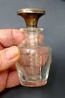 Antique Gorham Sterling Silver Etched Glass 3-piece Vanity Set Circa 1910