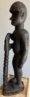 Old African Tribal Wood Standing Figure Statue Carved Staff Sculpture 24   