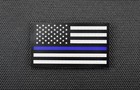 Solas Thin Blue Line Us Flag Patch Set Black   White Police Swat Ir Tbl 