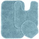 Washable Nylon Bath Rug Set Soft Non-slip Contour Toilet Lid 3 Piece Set New