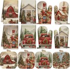 12 Pcs Oven Mitts And Kitchen Towel Sets 4 Dish Towels 4 Potholders 4 Vintage   