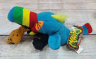 The Idea Factory Meanies Series 1   2 Plush Bare Bear Hurley The Toucan 7  New