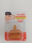 Vtg Evenflo Latex 2 Standard Baby Infant Bottle Nipples Usa 1994 Sealed Read
