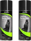Leather Spray Paint Semi-gloss Black 2 Cans - Flexible Finish Vinyl Coating F   