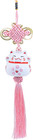 Cute Lucky Cat Charm Ceramic Japanese Maneki Neko Cat Hanging Pendant Lucky C   