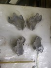 Used Aluminum Concrete Molds Pair Of Ducklings   Used