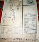  lovely Vtg 1950s Dress Vogue Couturier Sewing Pattern 14 34