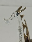 Glass Dragon Gold Wings Eyes Horns  6    Hand Blown Crystal Mystical Dragon