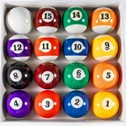 Pool Table Billiard Ball Set - Regulation Size 2-1 4 Full 16 Pool Ball Set        