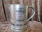 White Horse Scotch Est  1742 - Vintage White Horse Cellar Pewter Pitcher Clean