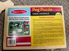Melissa   Doug Farm Animals Wooden Peg Puzzle  6 Pcs  Pre-owned