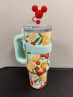 Disney Parks Mickey   Mini Fruit Stand Travel Tumbler Exclusive 30oz   Zip Case