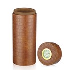 Cigar Humidor Travel Case Leather Cedar Wood Canister Portable For 6-7 Cigar 